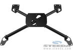 Rear Seat Chassis X-Brace - Black/No Plate